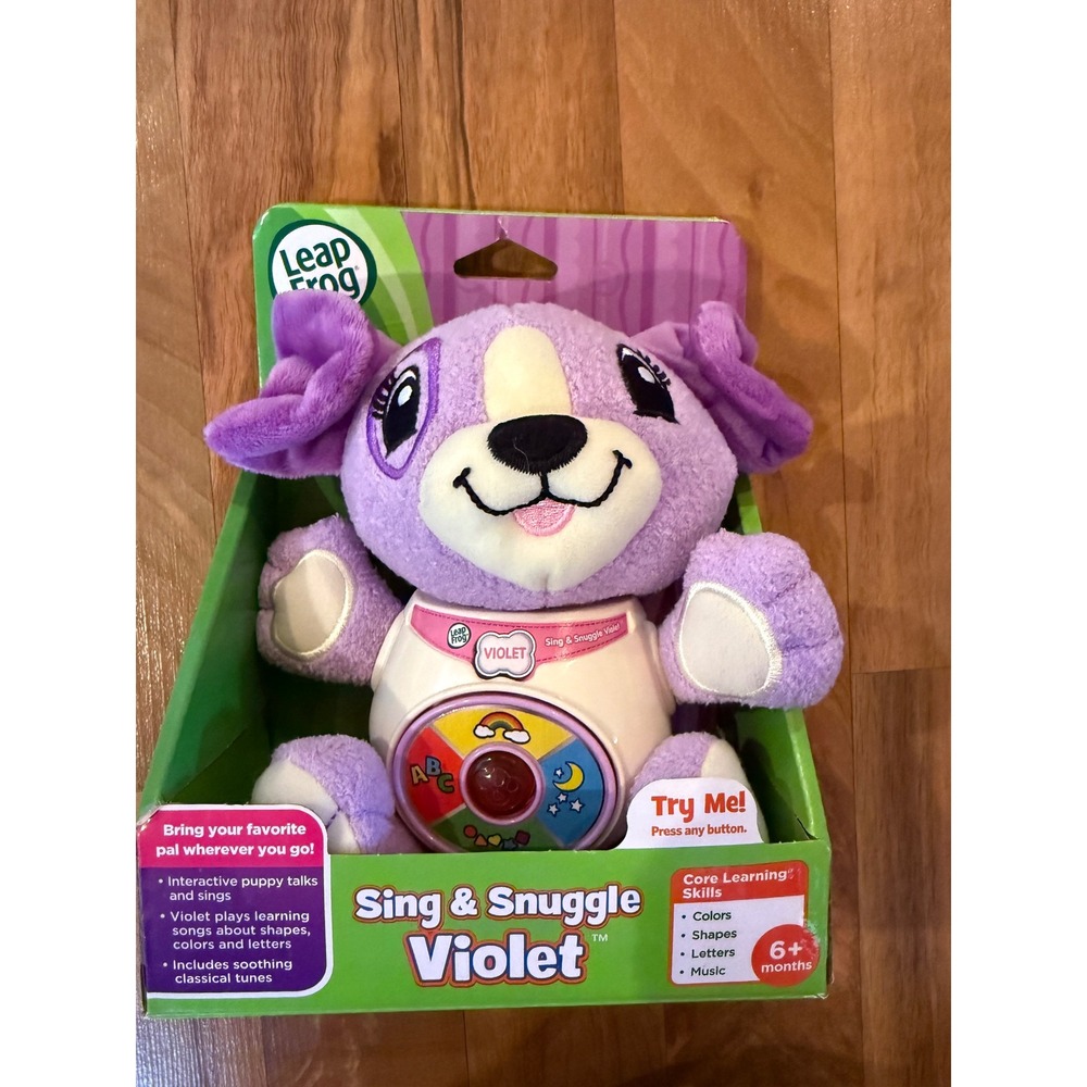 LeapFrog Sing & Snuggle Violet Kids One Size Purple New Interactive Plush Toy